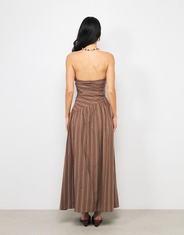 AERE - Marlowe Stripe Cotton Maxi Dress