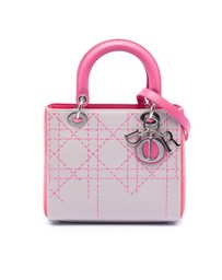 Pre-Loved by Azura Reborn - Pre-Loved Medium Tricolor Lambskin Macrocannage Stitched Lady Dior