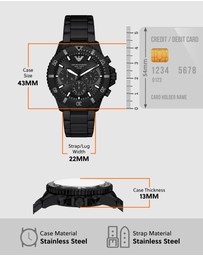 Emporio Armani - Black Chronograph Watch