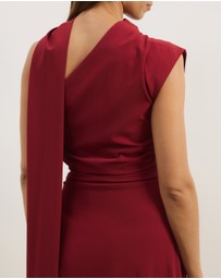 Atmos&Here - Zoey Asymmetrical Scarf Midi Dress