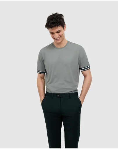 Politix - Curtis Travel Striped Pique Tee