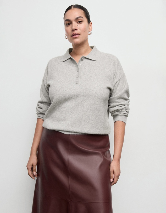 M.N.G - Long-Sleeved Polo-Neck Sweater