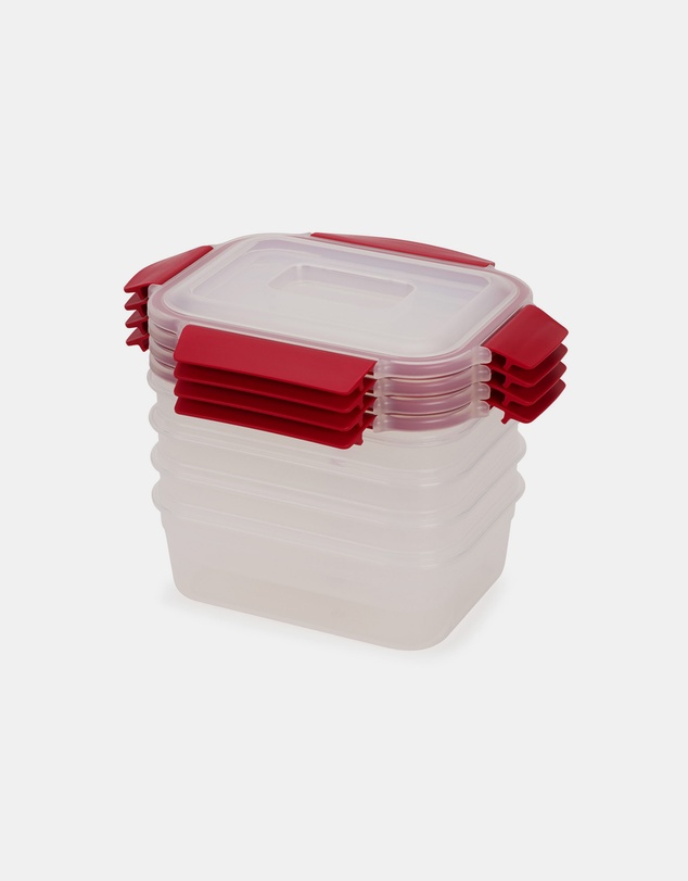 Joseph Joseph - Nest™ Lock 4-piece Rectangular Storage Container Set (Red)
