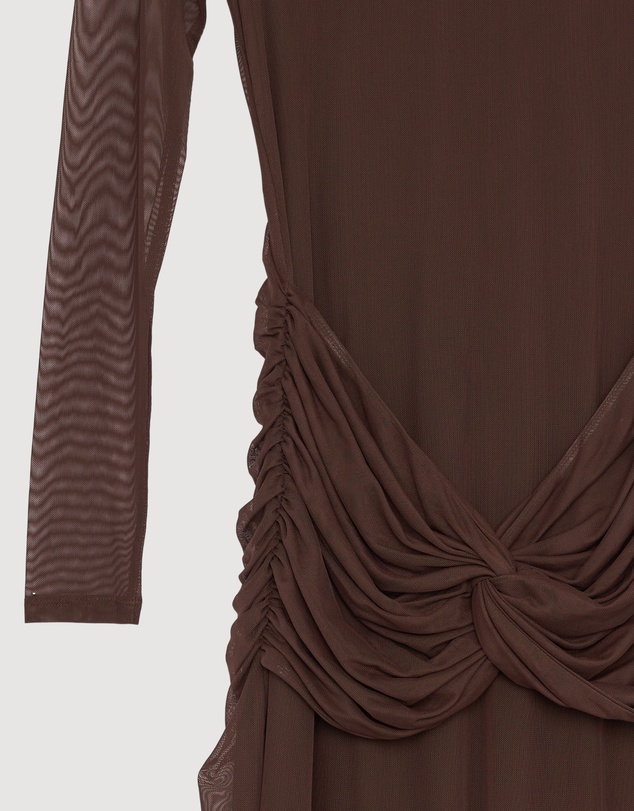 Revibe - Repaired Lover Willa Long Sleeve Mesh Maxi Dress - AU 12
