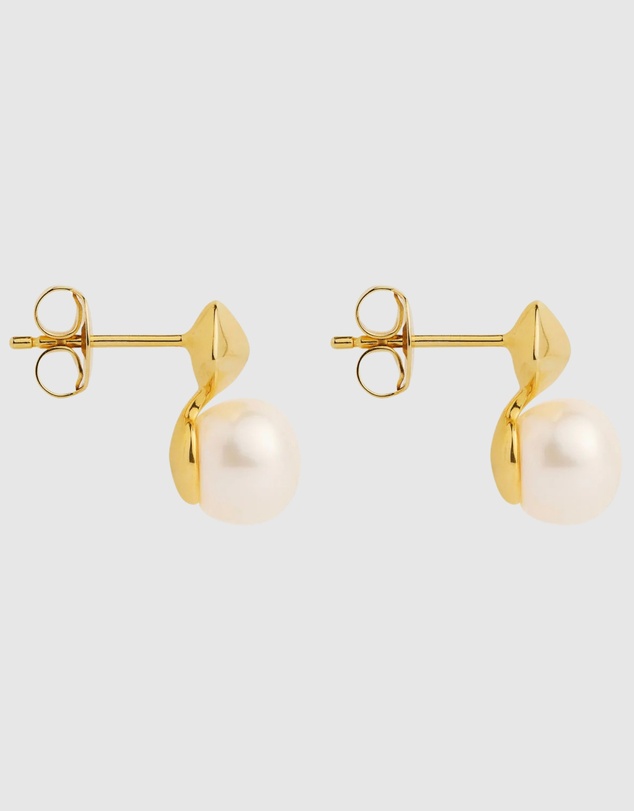 Najo - Mirage Yellow Gold Pearl Earring