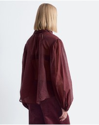 & Other Stories - Puff-Sleeve Bow-Detail Blouse