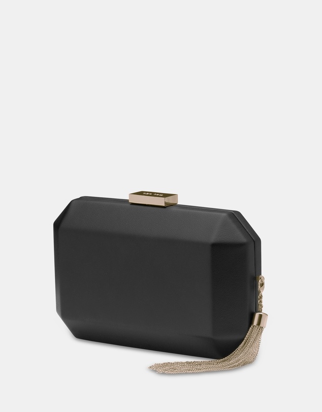 Olga Berg - Lia Facetted Clutch With Tassel