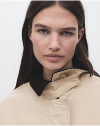 M.N.G - Cotton Jacket With Corduroy Collar