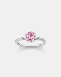 THOMAS SABO - Ring with pink zirconia in brilliant cut