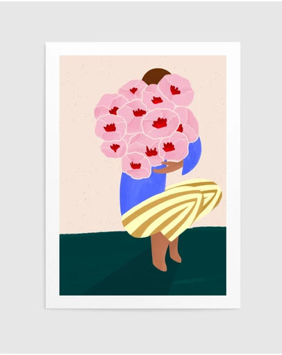 Olive et Oriel - Bouquet Of Flowers by Bea Muller Art Print