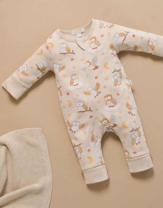 Purebaby - Thick Pyjama Sleep Growsuit -Kids-Babies