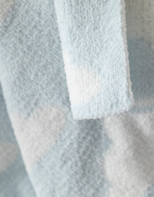 Living Textiles - Chenille Blanket - Blue Clouds