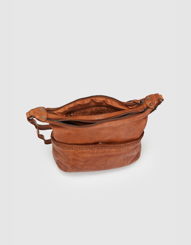 Evity - Isla Leather Braided Crossbody Bag