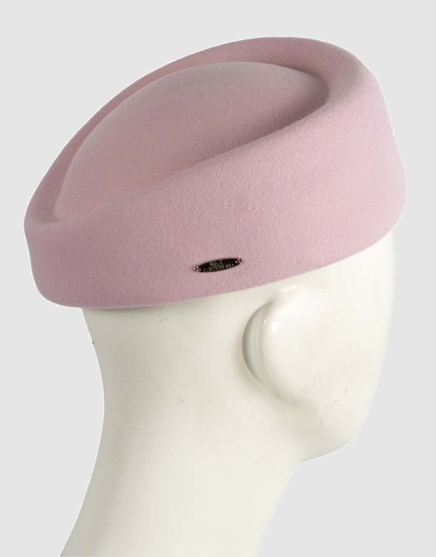 Max Alexander - Felt Pink Pillbox Hat
