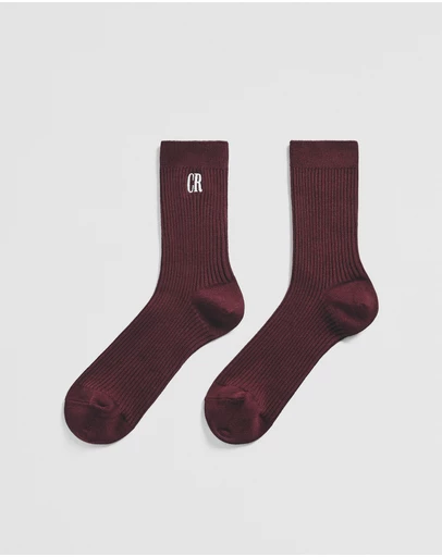 Country Road - Australian Cotton Blend Cr Ribbed Three Quarter Crew Sock