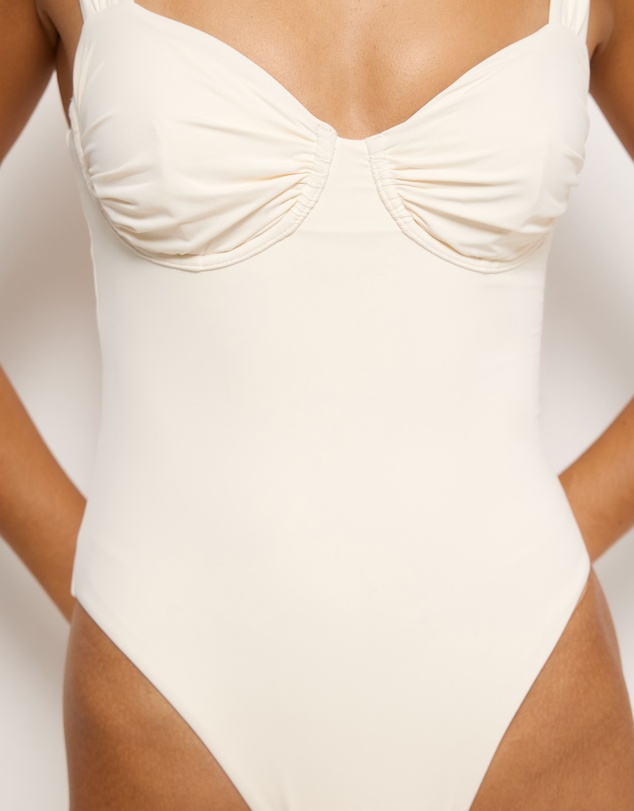 AERE - Ruched Underwire Swimsuit