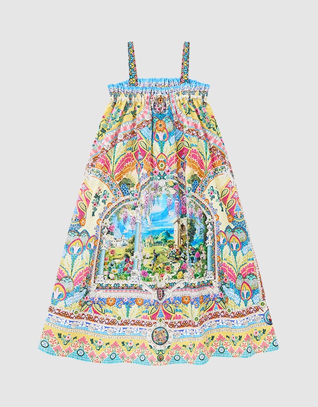 Camilla - Wide Strap Maxi Sun Dress - Kids-Teens