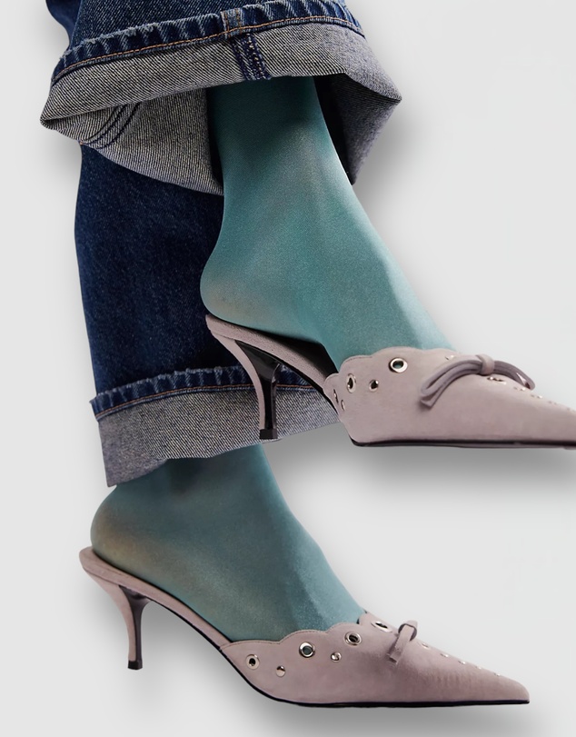 High Heel Jungle - Lucy Sheer Thigh Socks-Green