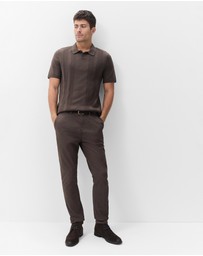 UNISON - Panel Stitch Knit Polo