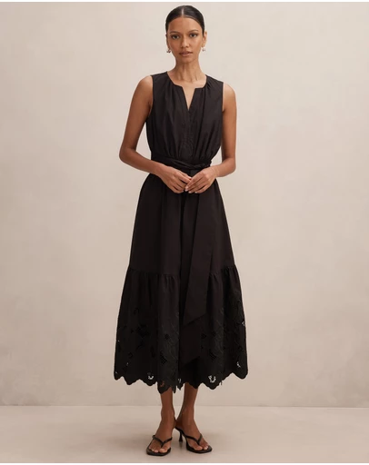 Forever New Petite - Dahlia Petite Embroidered Midi Dress