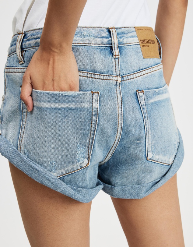 ONE TEASPOON - Bandits Low Waist Denim Shorts