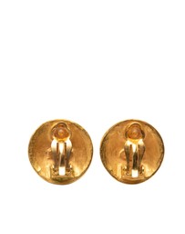 Pre-Loved by Azura Reborn - Pre-Loved Gold Plated CC Grapevine Round Clip on Earrings