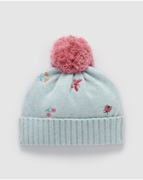 Purebaby - Ladybird Embroidered Beanie -Kids-Babies