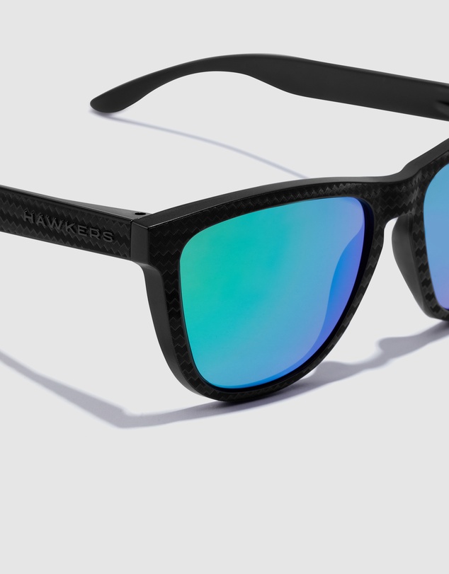 Hawkers Co - HAWKERS Polarized Black Green One Raw Sunglasses for Men and Women UV400