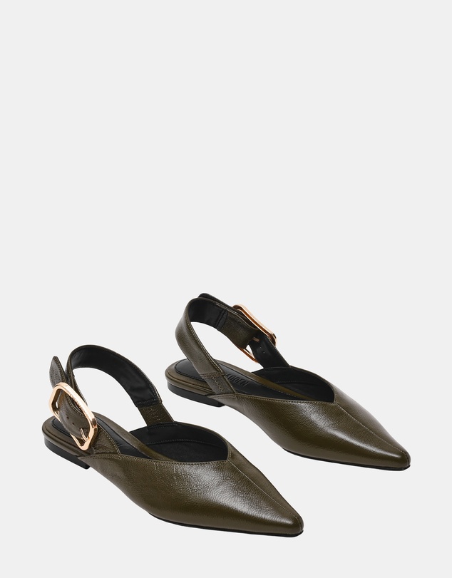 Steve Madden - Sianna Olive Leather Flats