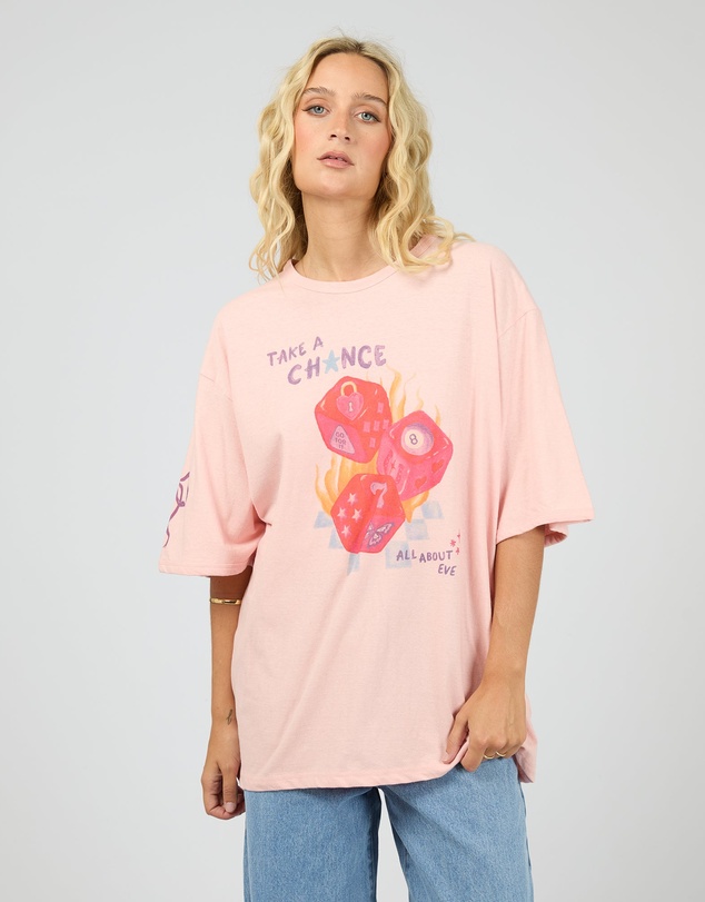 All About Eve - Snake Eyes Oversized Tee Light Pink