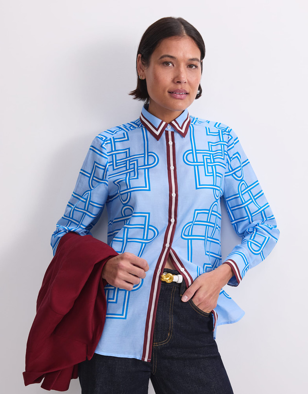 Sportscraft - Rhodes Long Sleeve Cotton Silk Shirt