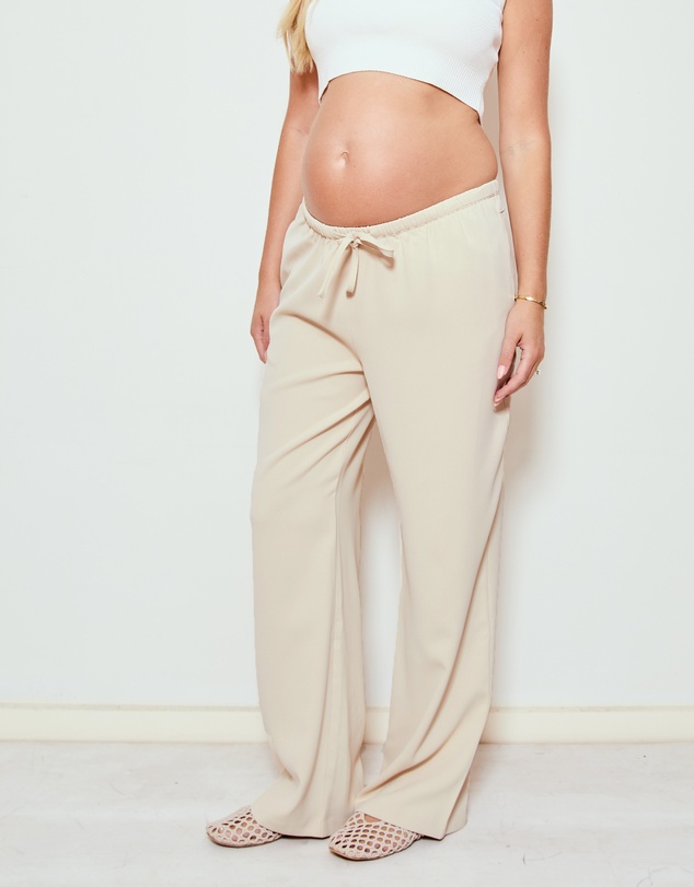 Soon Maternity - Draped Wide Leg Pants
