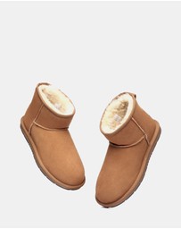 EVERAU - Australian Shepherd Ugg Mini Classic Suede Cow Suede Upper UGG Boots
