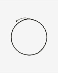 Michael Hill - Black Spinel Tennis Necklace in Sterling Silver