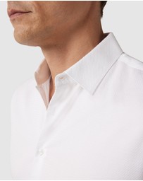 Politix - Slim Fit Long Sleeve Textured Dress Shirt