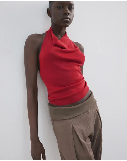 M.N.G - Halter-Neck Lyocell Top