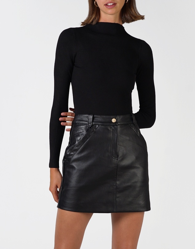 Lydan The Label - Mock Neck Long Sleeve Knit
