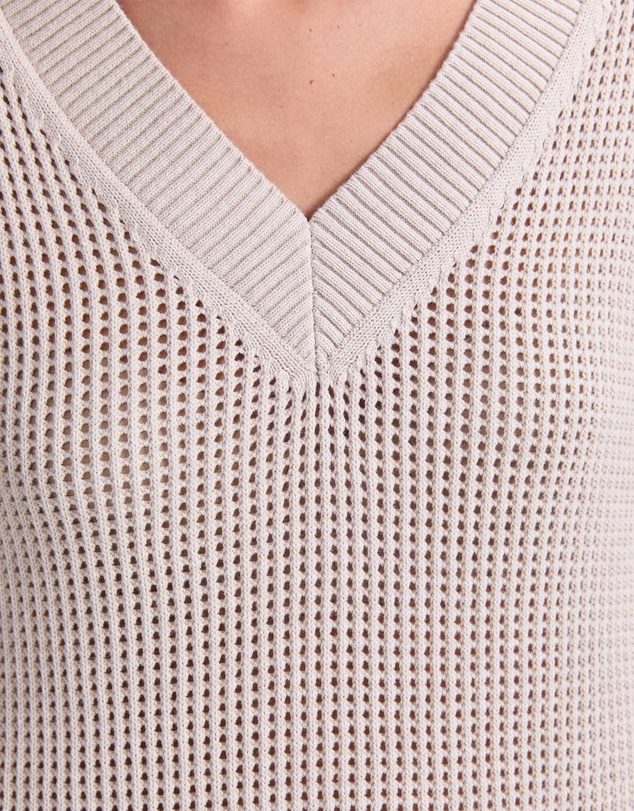 Sportscraft - Cotton Crochet V Neck Knit