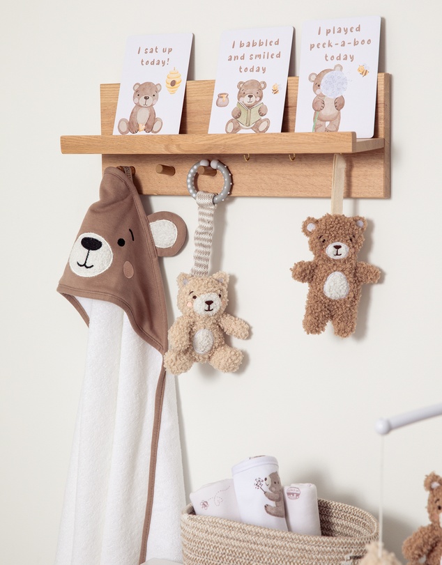 Living Textiles - Ring Rattle and Dummy Chain Gift Set - Cuddly Bear