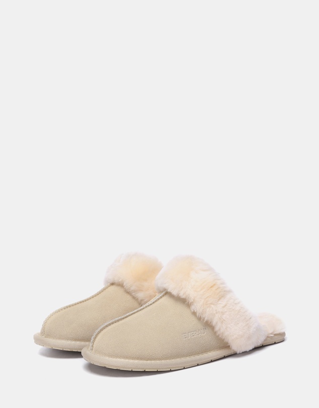 EVERAU - EverAU Ugg Rosa Slipper Suede Cow Suede Upper House Shoes