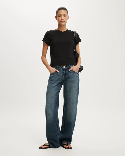 Cotton On - 90S Baby V Neck Tee
