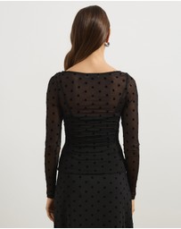 Atmos&Here - Aria Polka Dot Long Sleeve Top