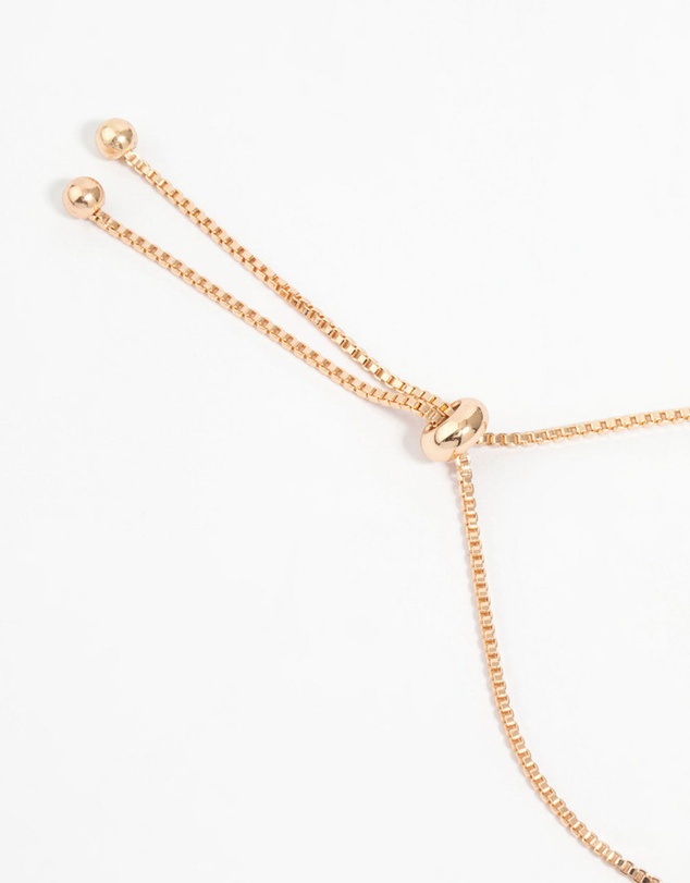 Lovisa - Gold Cubic Zirconia Floral Stretch Bracelet