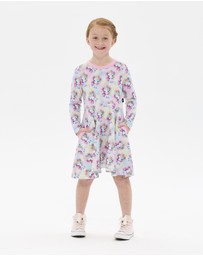Rock Your Kid - Unicorn Pony Long Sleeve Polly Dress