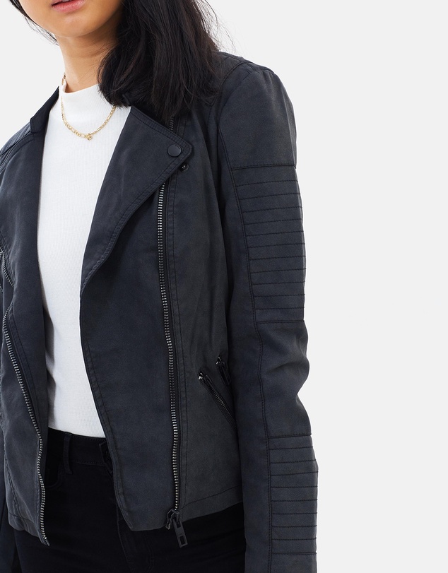 ONLY - Ava Faux Leather Biker Jacket