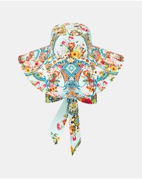 Camilla - Wide Brim Bucket Hat With Tie