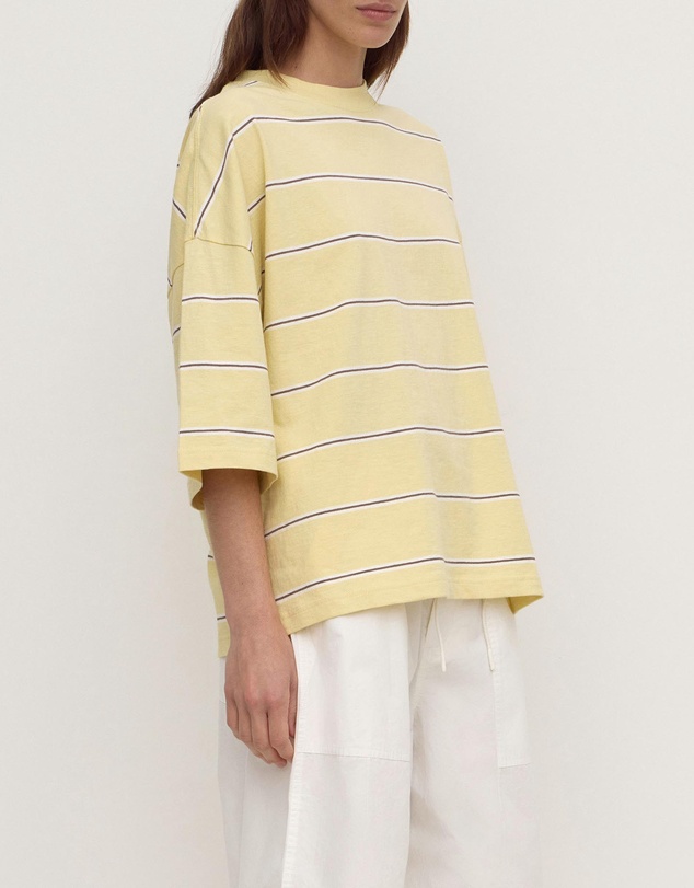Assembly Label - Nora Cotton Stripe Oversized Tee