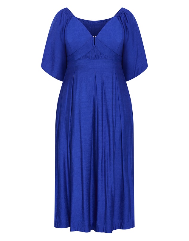 City Chic - Sheree Puff Sleeve Midi Dress