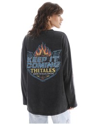 THE TALES - Heart Back Lace Long Sleeve Tee