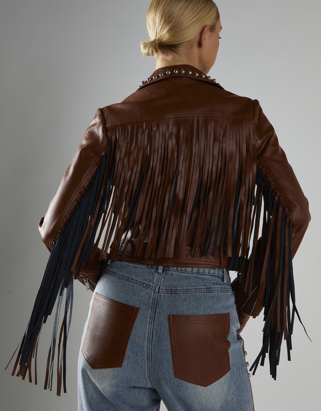 Glamorous - PU Fringe Jacket